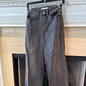 High Rise Wide Bottom Black Denim Jeans